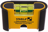 STABILA Уровень тип Pocket Electric (1гориз., точн. 1мм/м) с чехлом на пояна блистере
