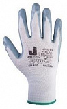 Защитные промышленные трикотаж.перчатки (полиэстер) с нитриловым покрытием ладони, XL (12пар)